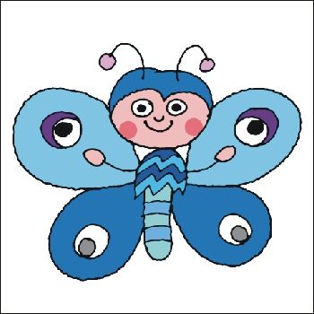 Motýlek modrý 409
